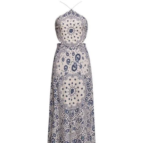 Agua Bendita Indira Atma Dress in Multicolor cutout paisley maxi vacation floral - Picture 3 of 12